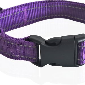 Adjustable Nylon Dog Collar, Reflective Collar 1 Inch 3/4 Inch 5/8 Inch Wide, for Large Medium Small Dogs